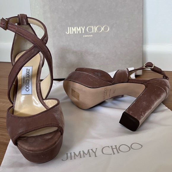 NWB Jimmy choo april 120 in pink velvet - Picture 6 of 6